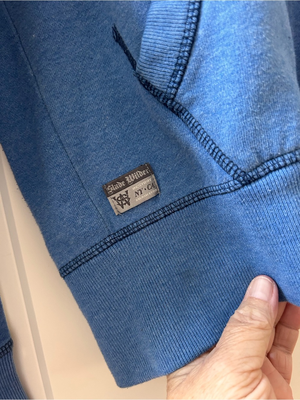 Slade Wilder SW 78 Full Zip Hoodie. Y2K Embroidered. Racing stripes. SZ S. 2000 - Picture 2 of 11